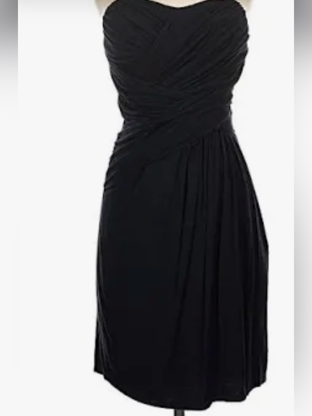 Express Black Strapless Sweetheart Ruched Cocktail Dress